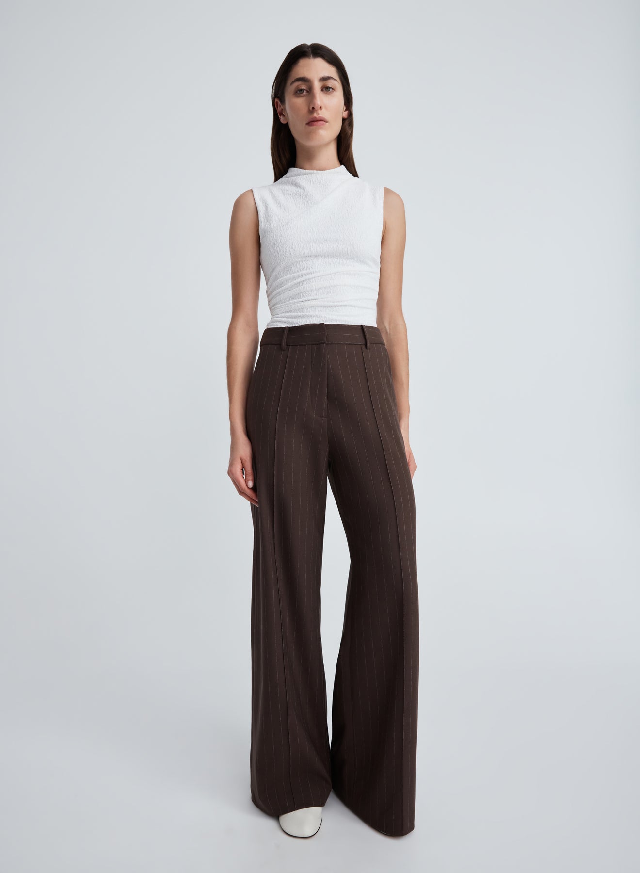 ADAM PANTS (BROWN CHALK STRIPE)