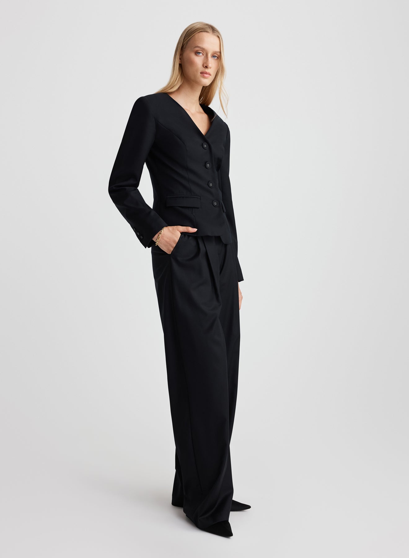 ALVAR JACKET (BLACK WOOL)