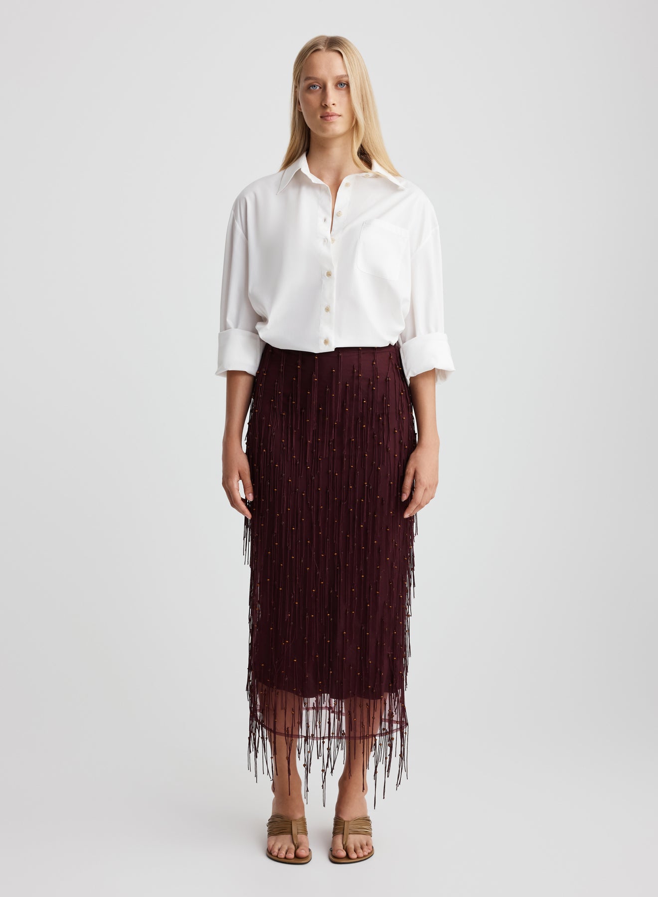 TAWNEY SKIRT (BURGUNDY)