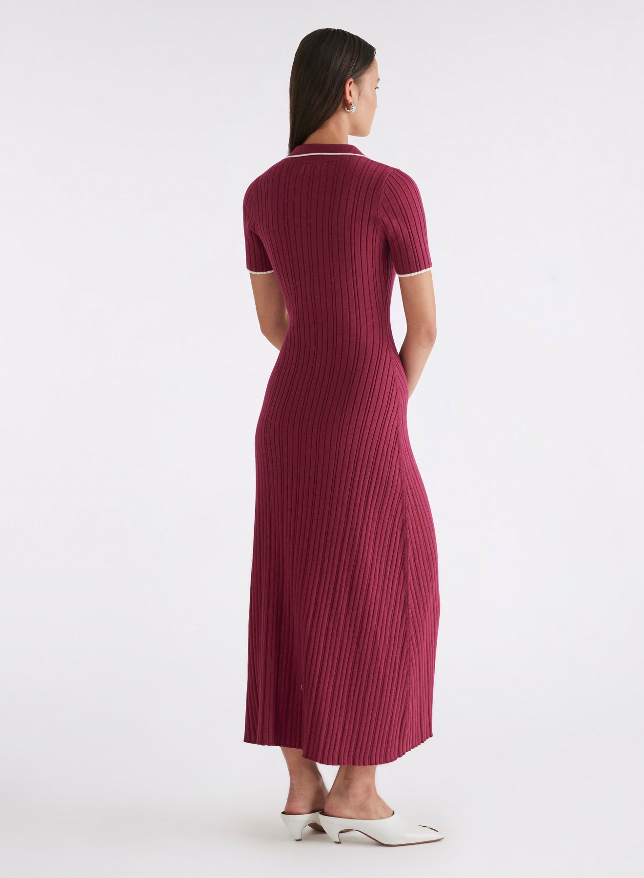 PENELOPE DRESS (CHERRY W/ SILENCE TRIM)