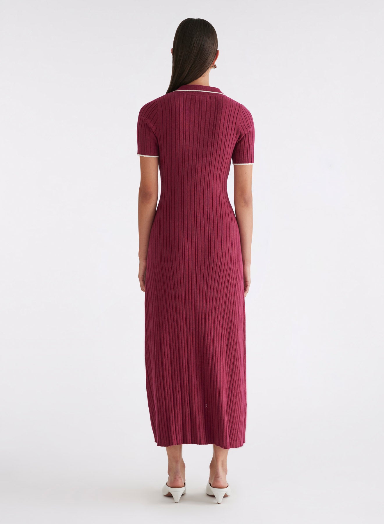 PENELOPE DRESS (CHERRY W/ SILENCE TRIM)