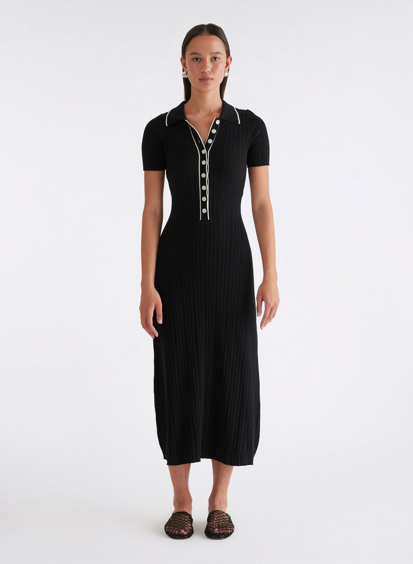 PENELOPE DRESS (RAVEN W/ SILENCE TRIM)