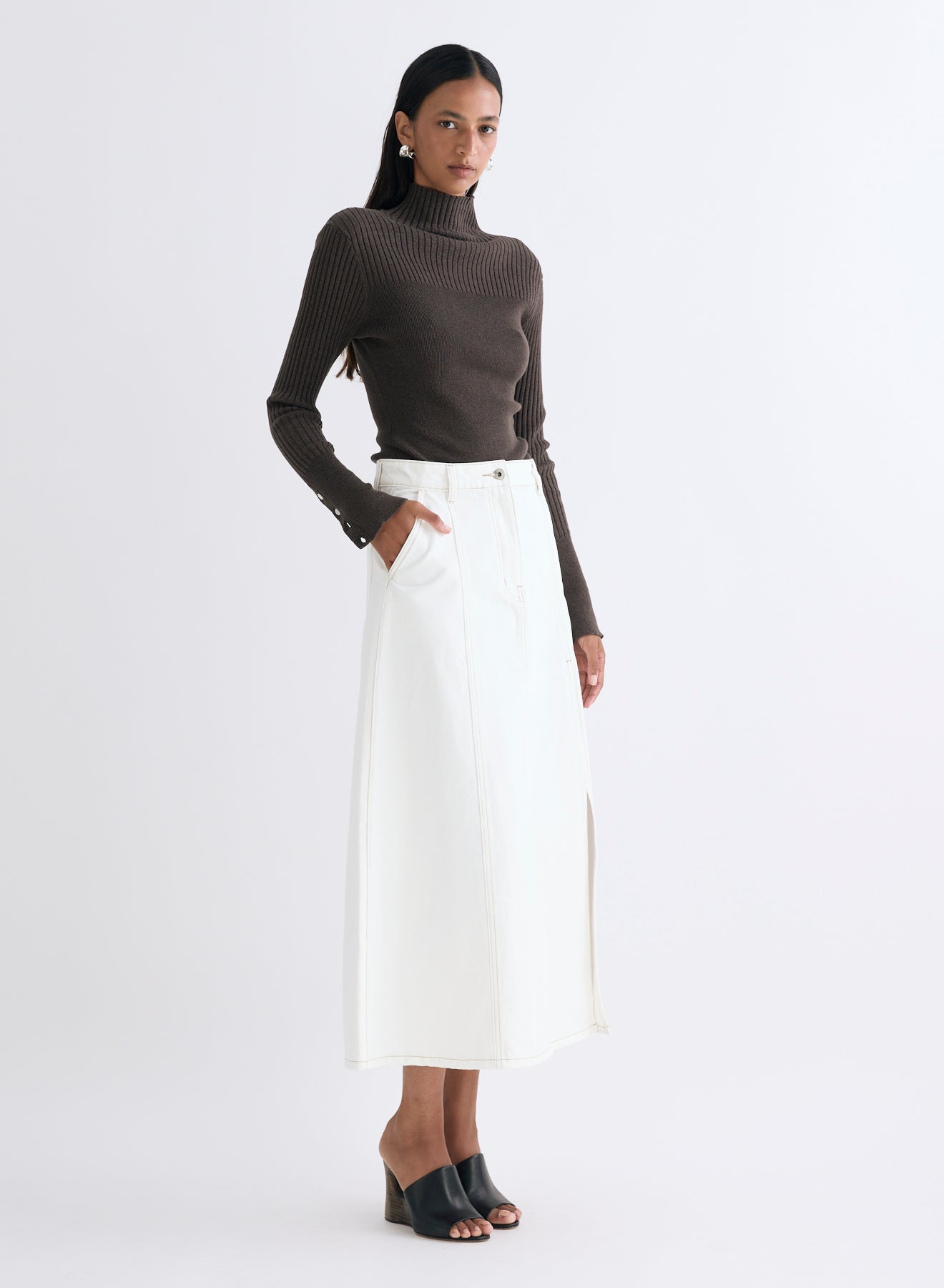 DONNA SKIRT (WHITE DENIM)