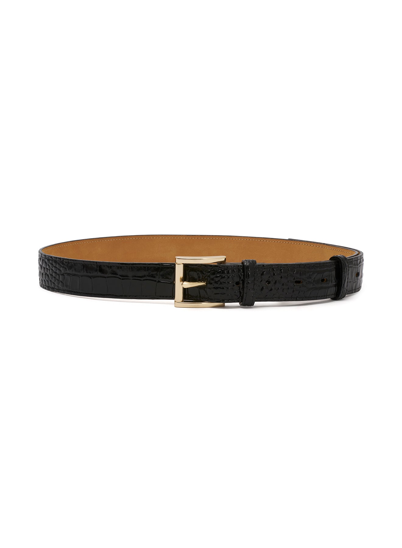 BELT (BLACK CROC LEATHER)