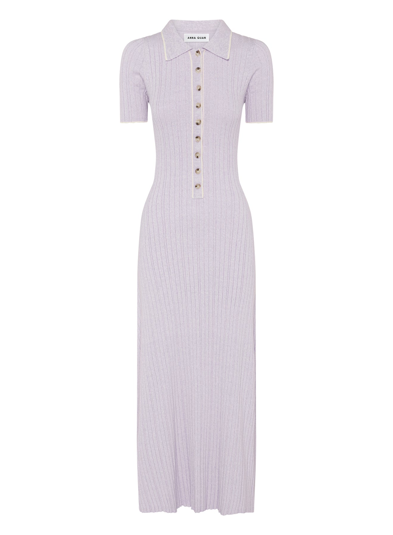 PENELOPE DRESS (PURPLE MELANGE W/ SILENCE TRIM)