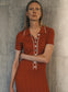 PENELOPE DRESS (PERSIMMON/GLACIER)