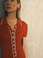 PENELOPE DRESS (PERSIMMON/GLACIER)
