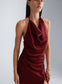 PETA DRESS (WINE)