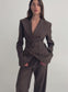 COLIN BLAZER (BROWN CHALK STRIPE)